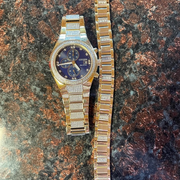 Men’s Citizen diamond accent watch and bracelet set - Picture 2 of 2